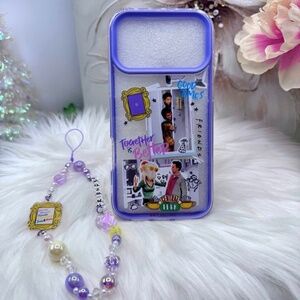 Friends Themed iPhone 17 Pro Max Case with Matching Beaded Strap